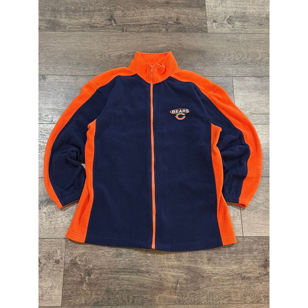 Vintage 90s Iron Knights NFL Chicago Bears Full Zip Fleece Jacket Men's Large